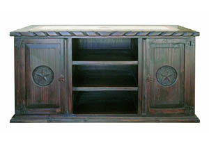 Image for Dark LV Rope Star TV Stand w/Marble Top