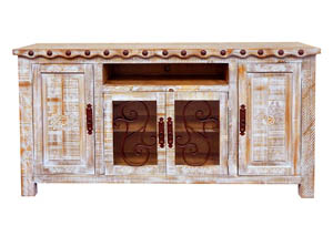Image for Old Grey TV/Buffet w/2 Doors & 3 Shelves