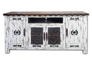Image for White Scraped TV/Buffet Stand