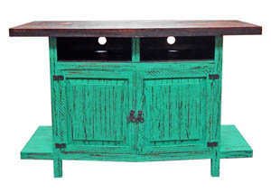 Image for 55" Aqua Scraped TV Stand