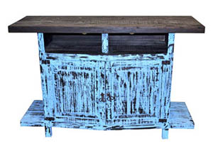 Image for Blue Scraped 55" TV Stand