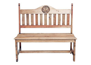 Image for Rustic Pine 49" Star Bench
