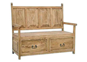 Image for 2 Drawer Bench w/Back