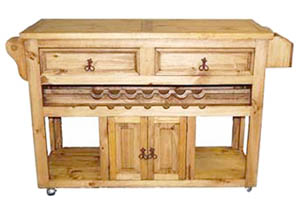 Image for Kitchen Wine Rack w/2 Drawers