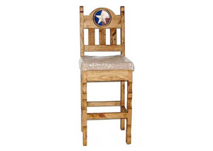 Image for 26" Lonestar Marble Star Barstool w/Padded Seat