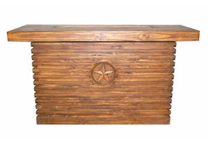 Image for Natural Wood Pecan Bar w/Tiled Top