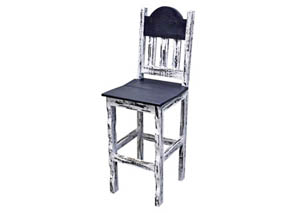 Image for White 30' Scraped Barstool