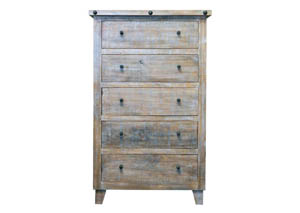 Image for Agave Gray Wash 5 Drawer Chest