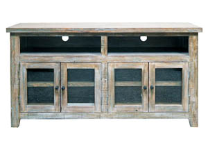 Image for Agave 59" Gray Wash TV Stand w/Glass Doors