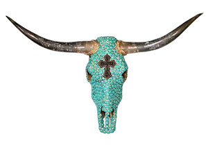 Image for Turquoise Cross Jeweled Head