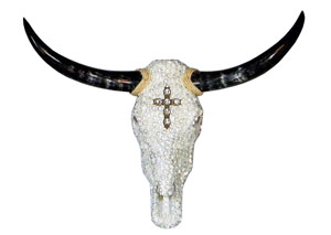Image for White Cross Jeweled Head