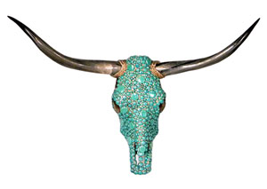 Turquoise Jeweled Head