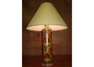 Image for Longhorn Leather Table Lamp