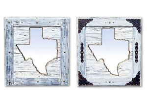 Image for Large White Texas Mirror Da
