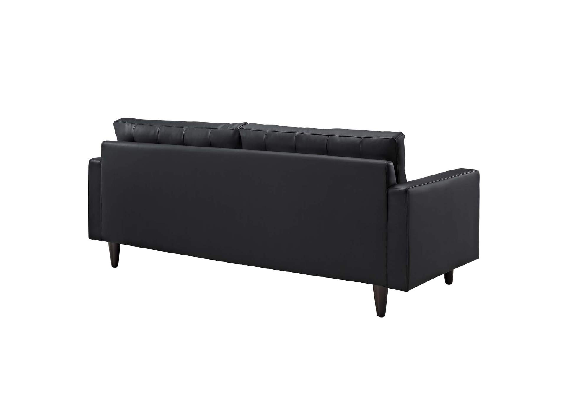 Black Empress Bonded Leather Sofa,Modway