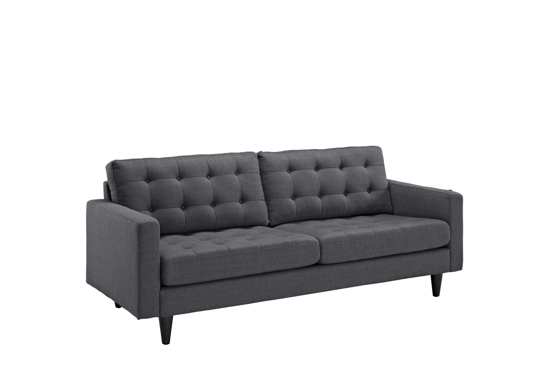 Gray Empress Upholstered Fabric Sofa,Modway