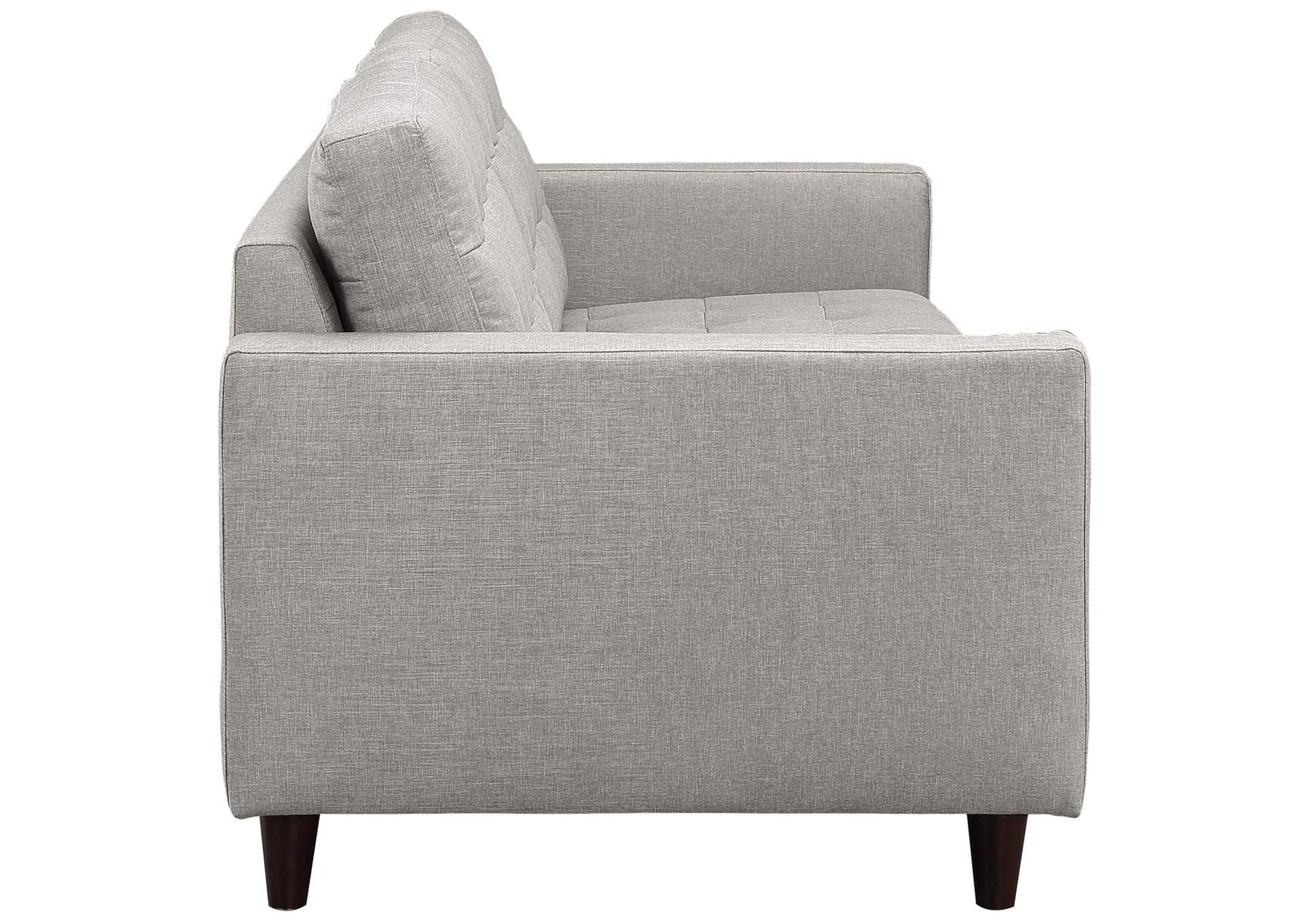 Light Gray Empress Upholstered Fabric Sofa,Modway