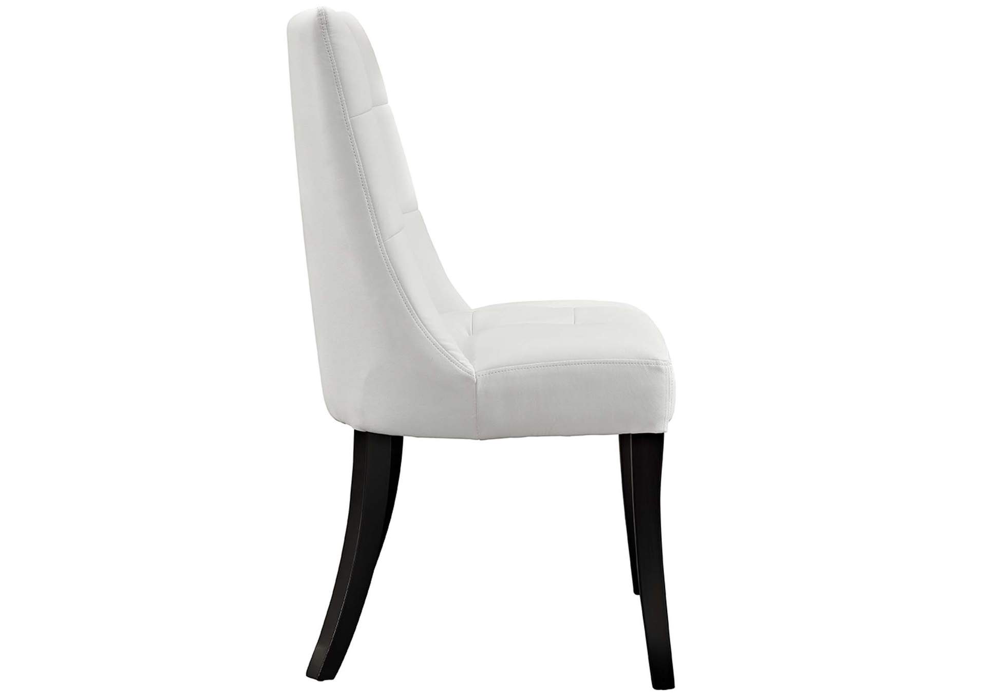 White Noblesse Dining Vinyl Side Chair,Modway
