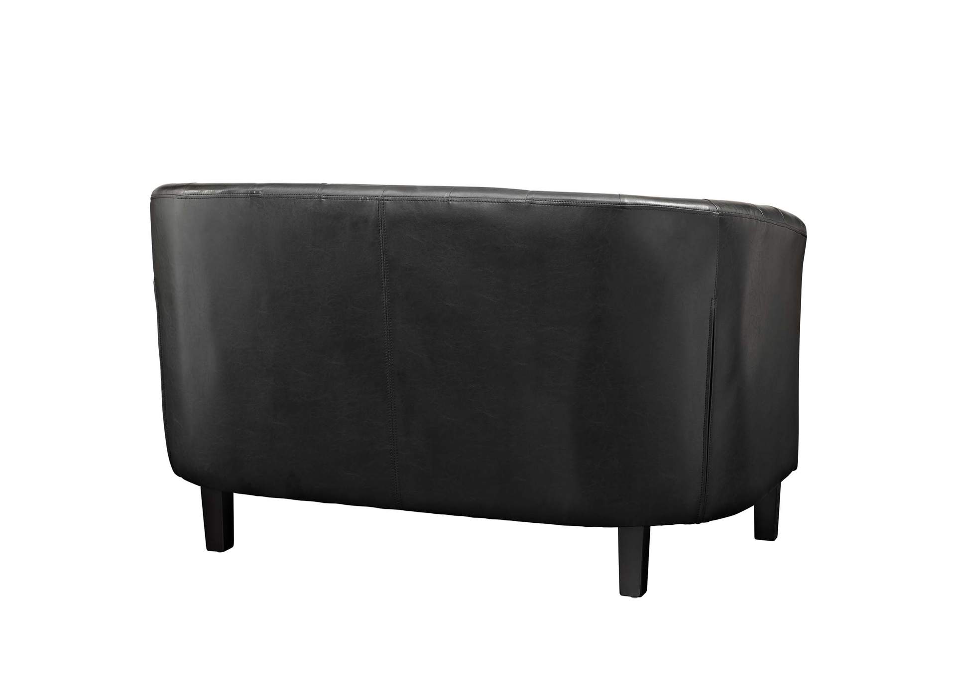 Black Prospect Upholstered Vinyl Loveseat,Modway