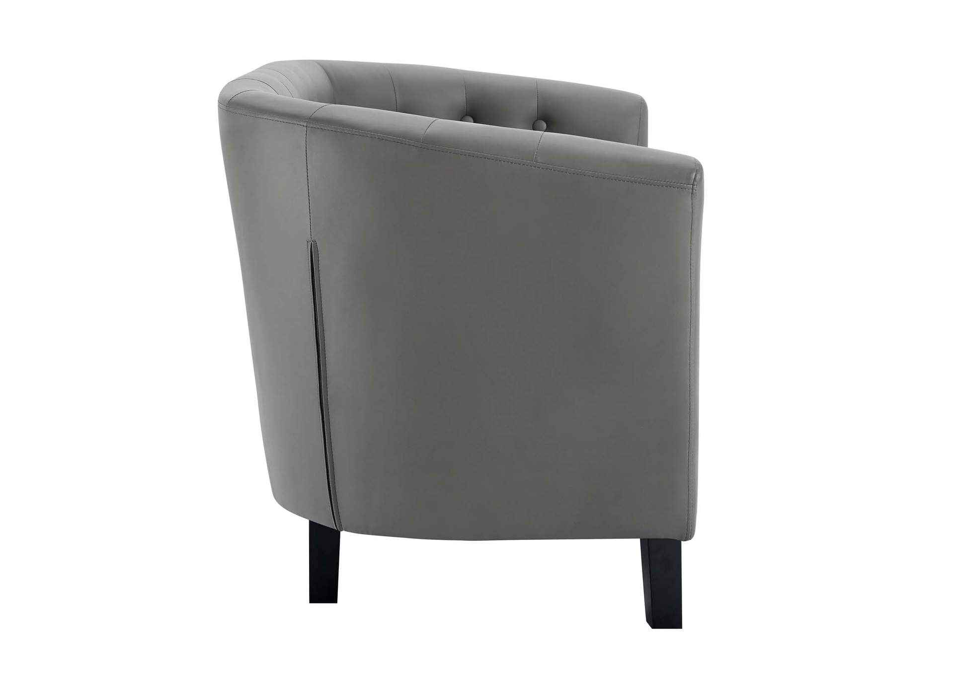 Gray Prospect Upholstered Vinyl Loveseat,Modway