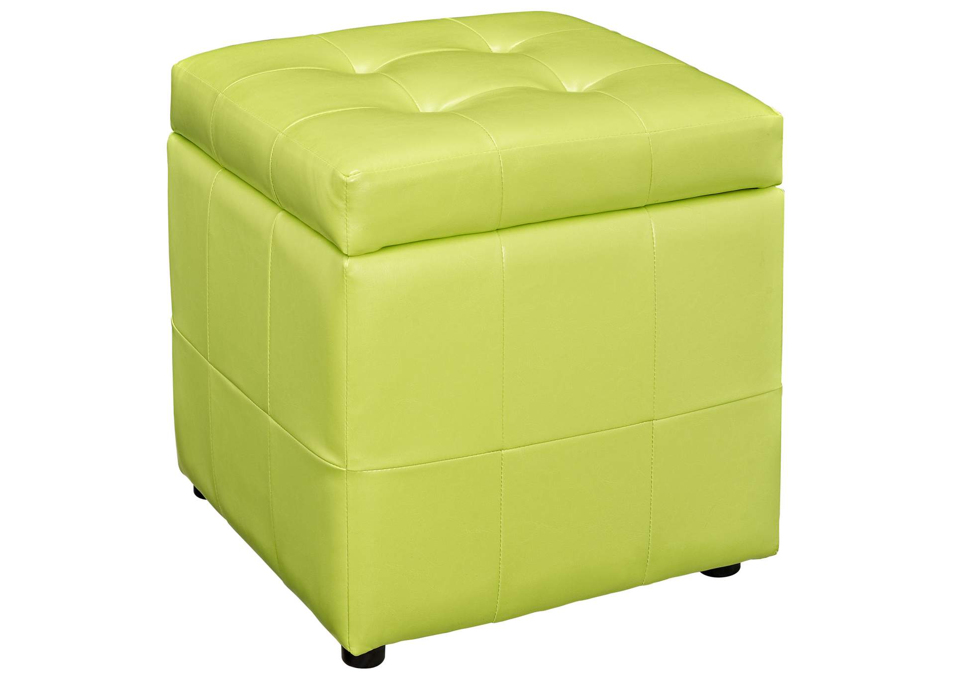 Light Green Volt Storage Upholstered Vinyl Ottoman,Modway