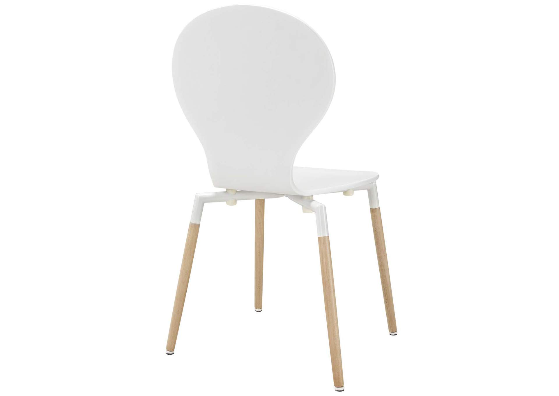White Path Dining Wood Side Chair,Modway