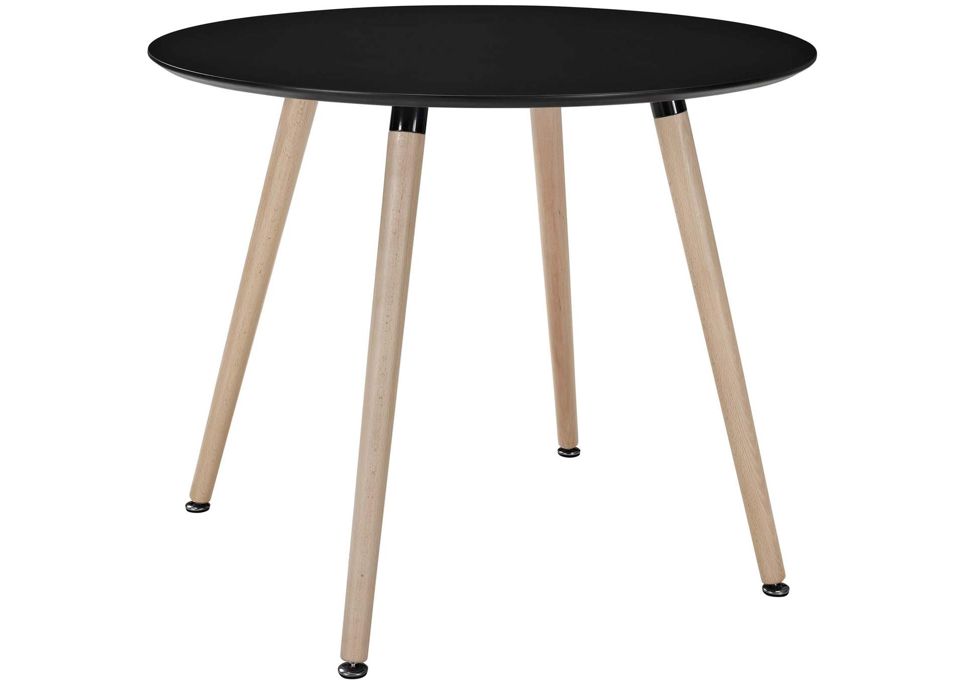 Black Track Round Dining Table,Modway