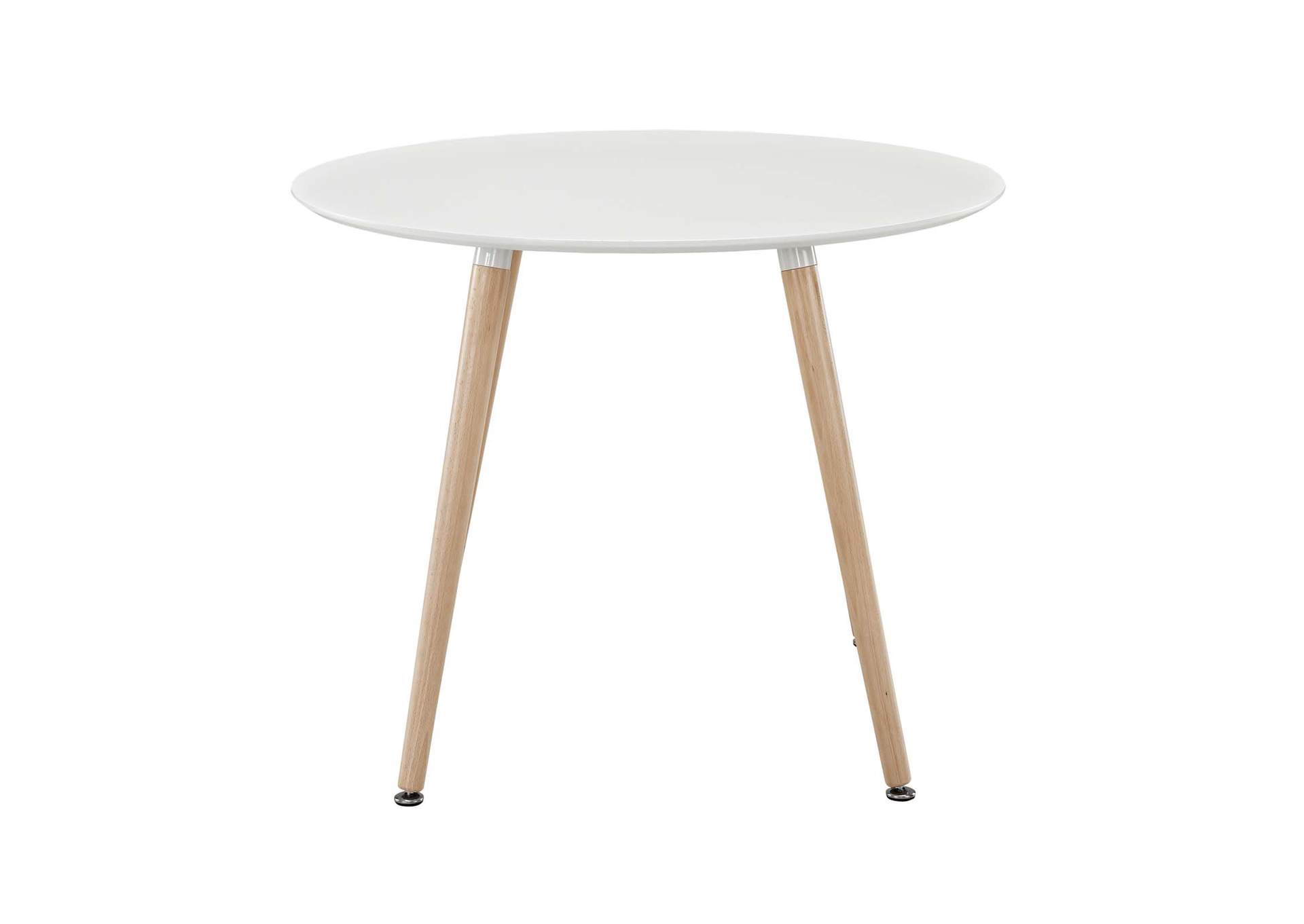 White Track Round Dining Table,Modway