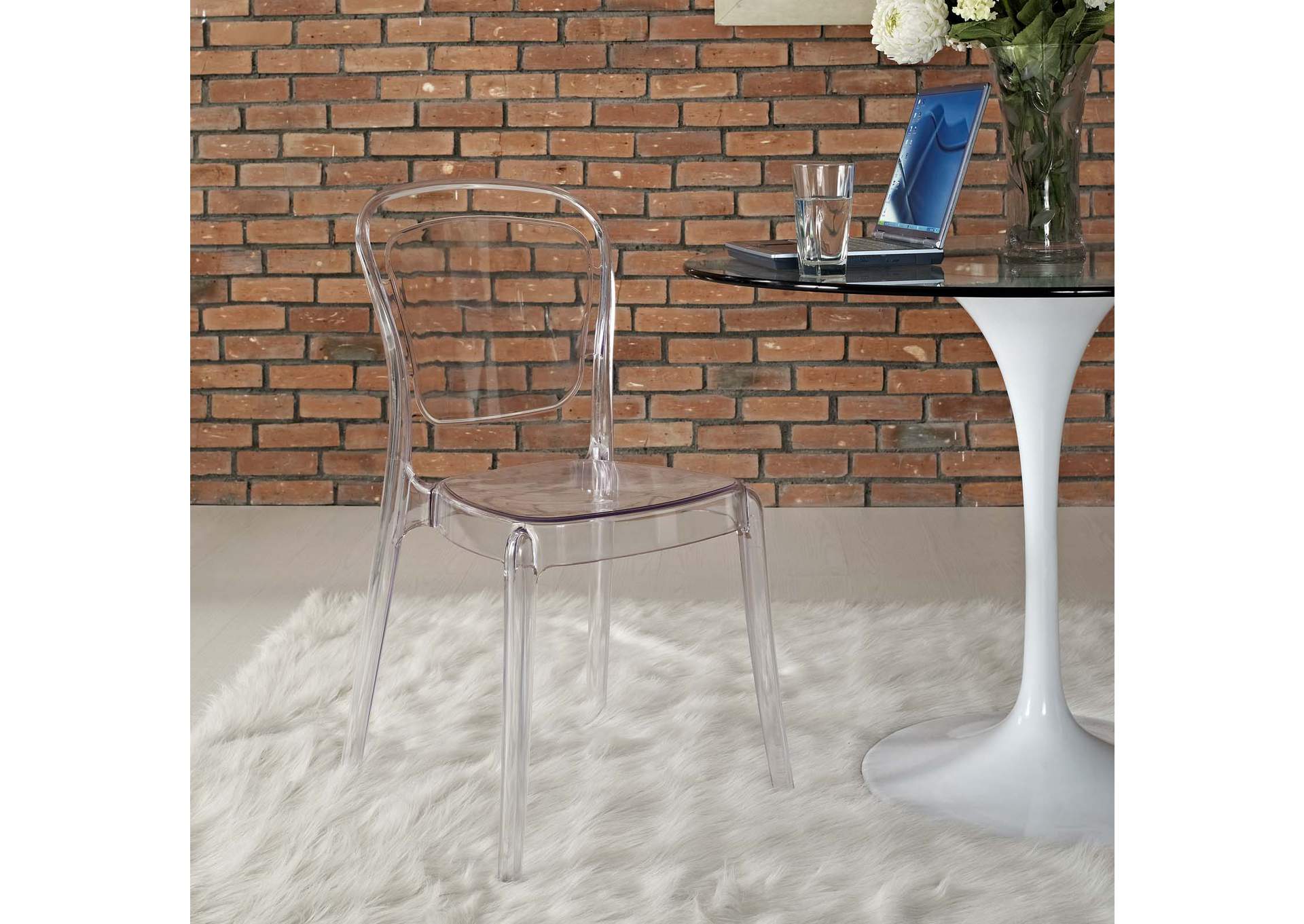 Clear Entreat Dining Side Chair,Modway