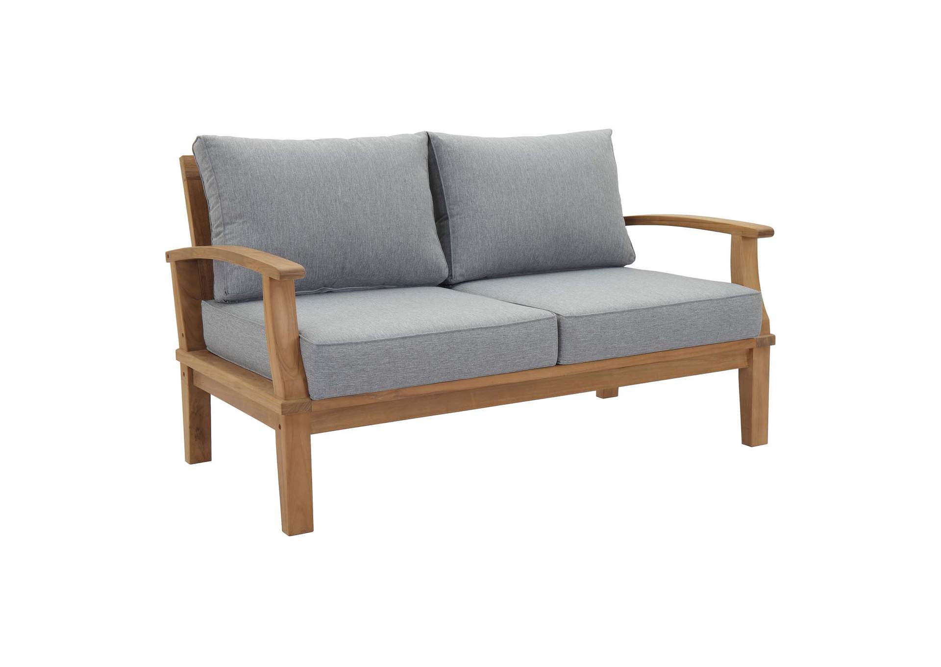 Natural Gray Marina Outdoor Patio Teak Loveseat,Modway