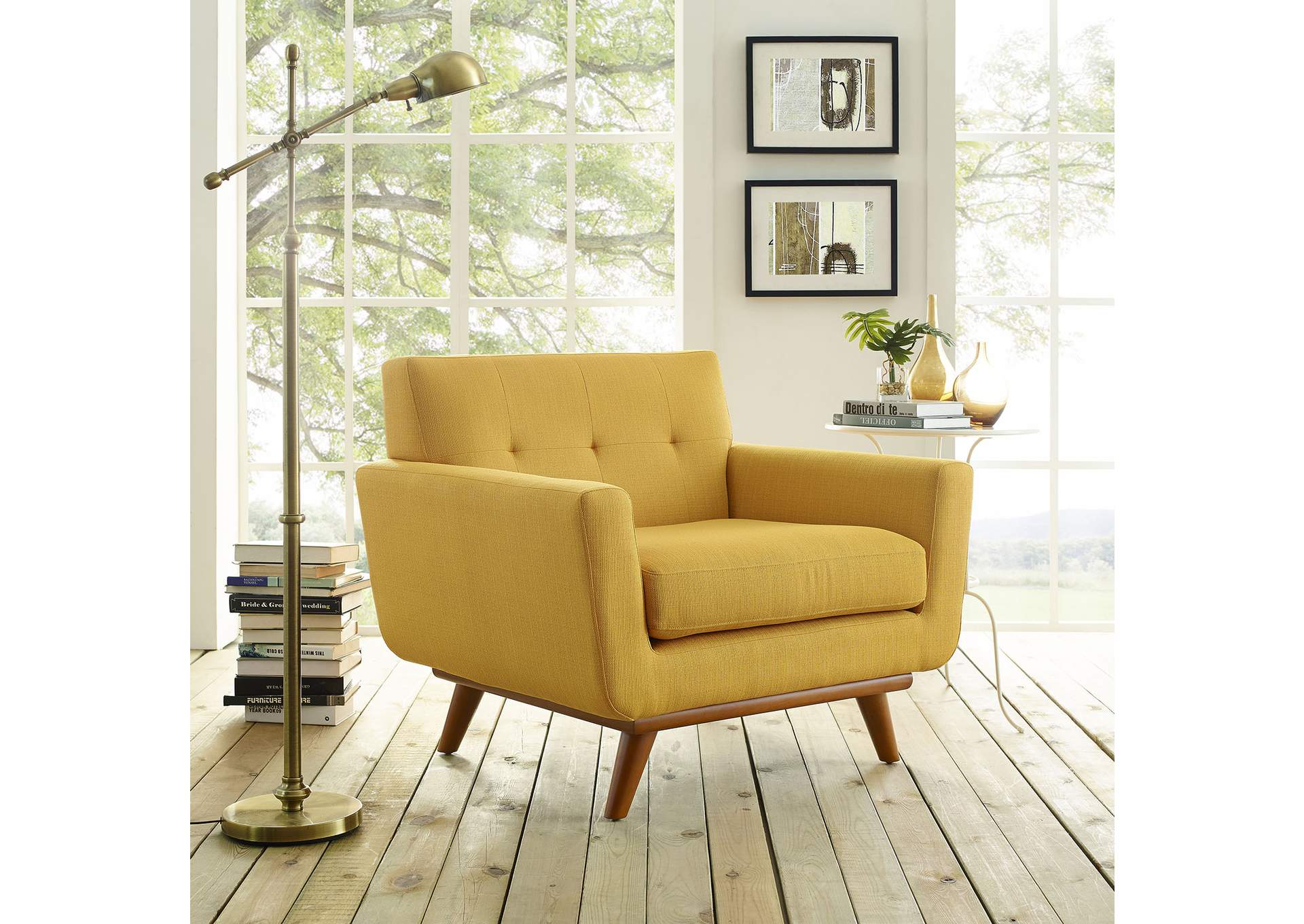 Citrus Engage Upholstered Fabric Arm Chair,Modway