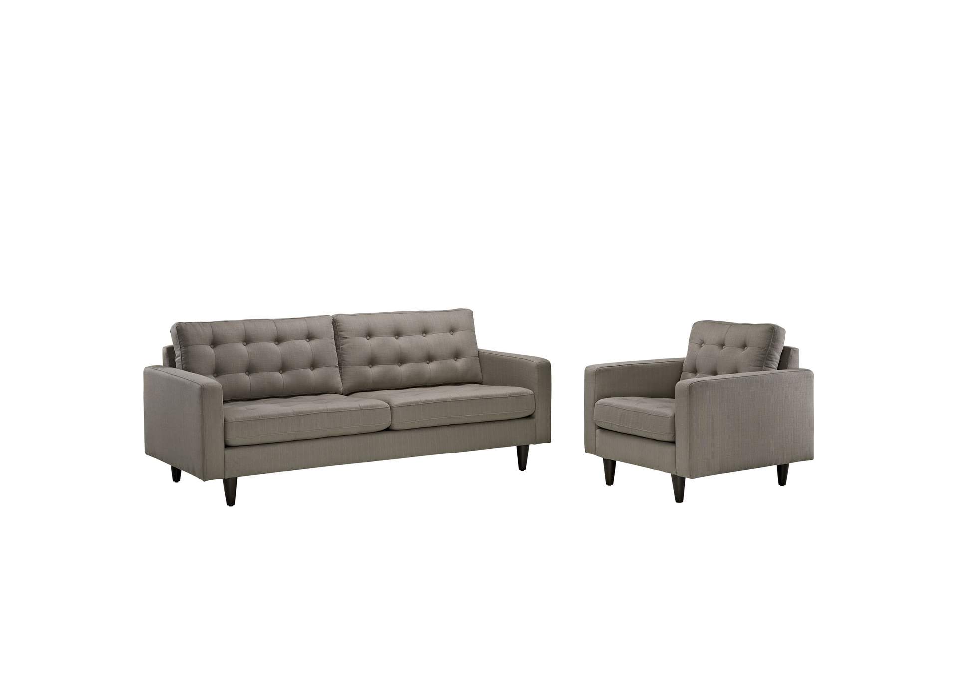 Granite Empress Armchair and Sofa [Set of 2],Modway