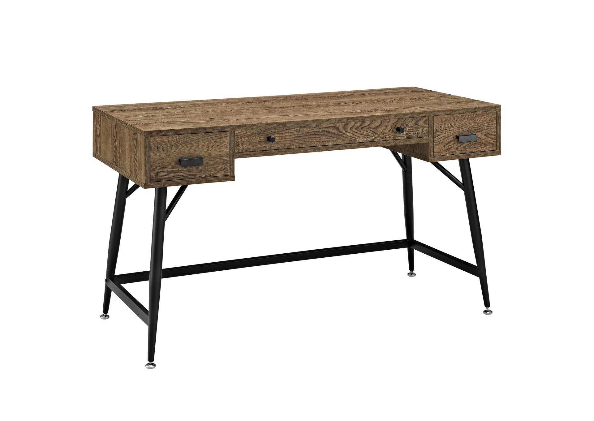 Walnut Surplus Office Desk,Modway