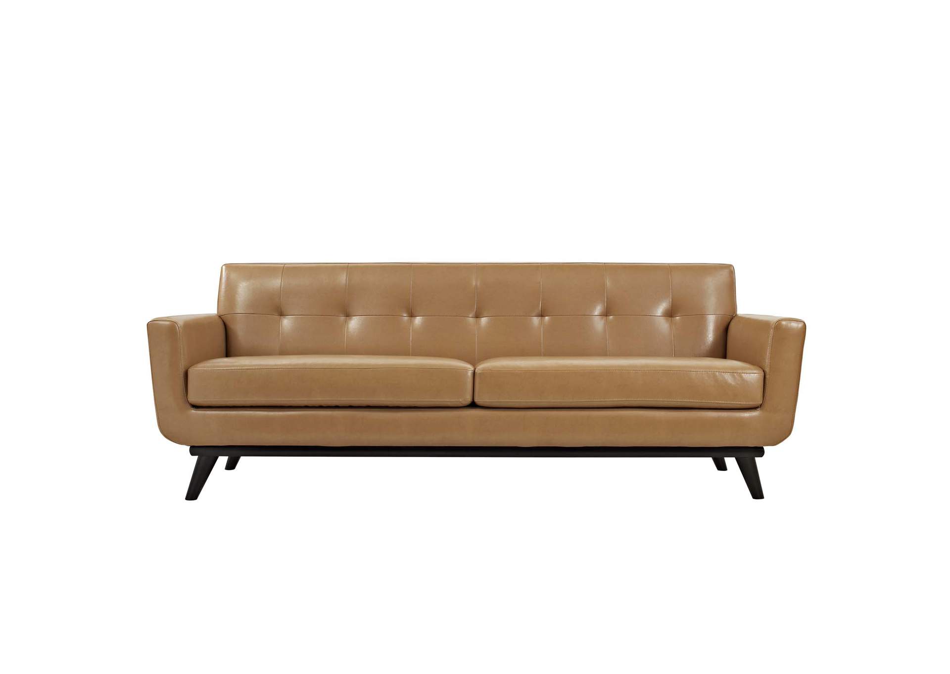 Tan Engage Bonded Leather Sofa Big Box, Bonded Leather Couch