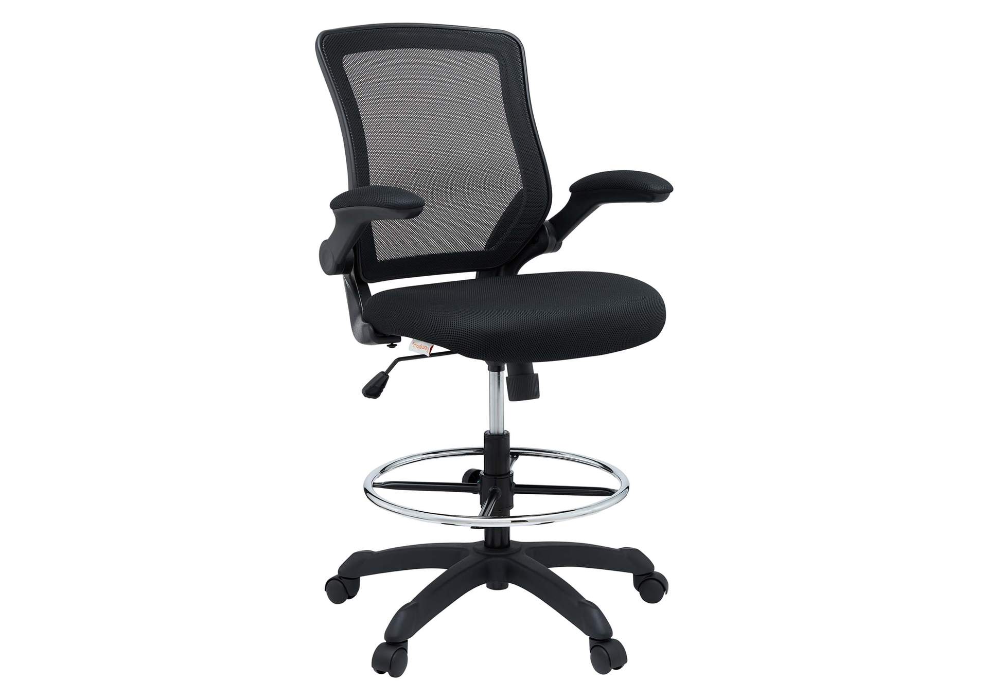 Black Veer Drafting Chair,Modway