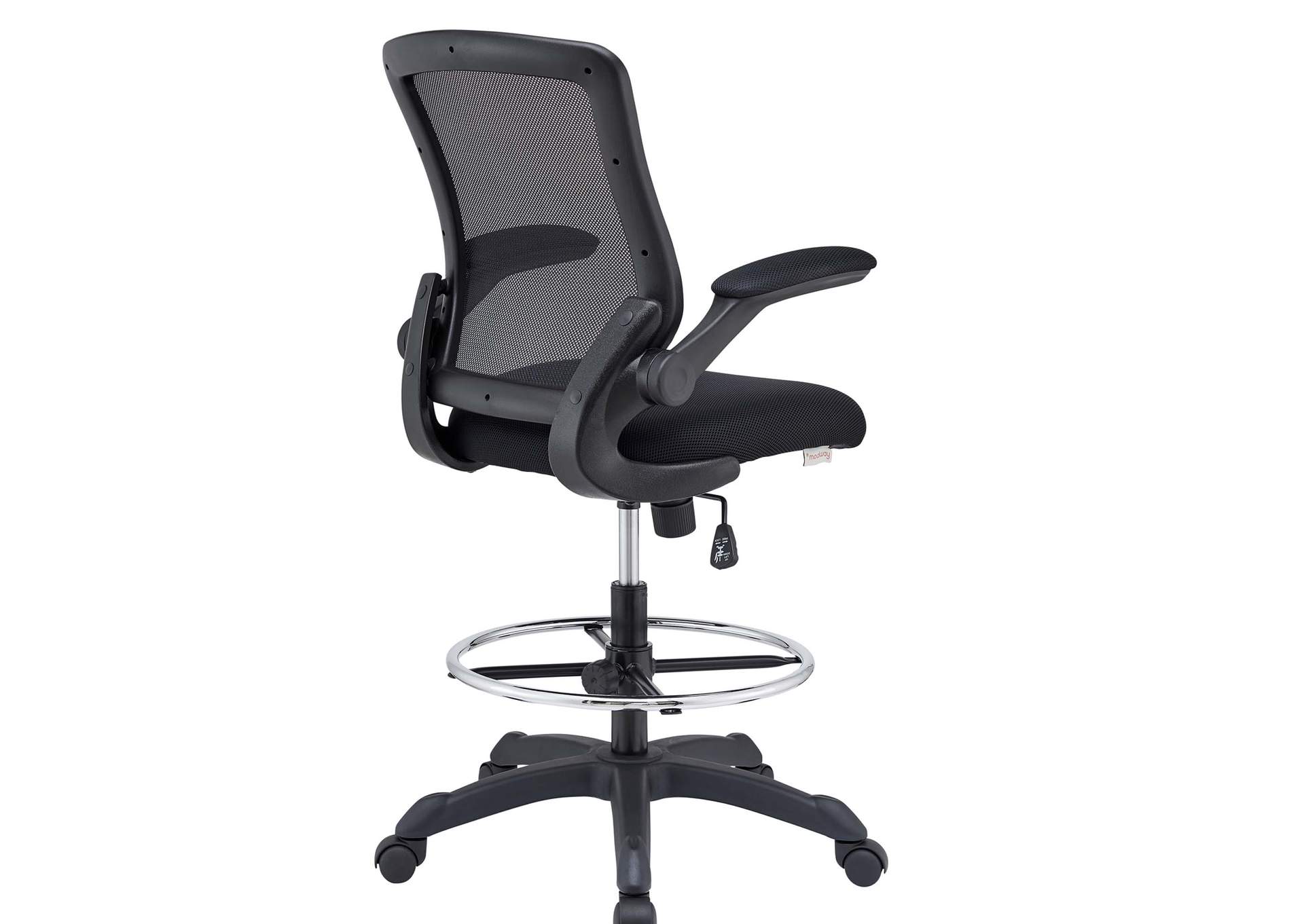 Black Veer Drafting Chair,Modway