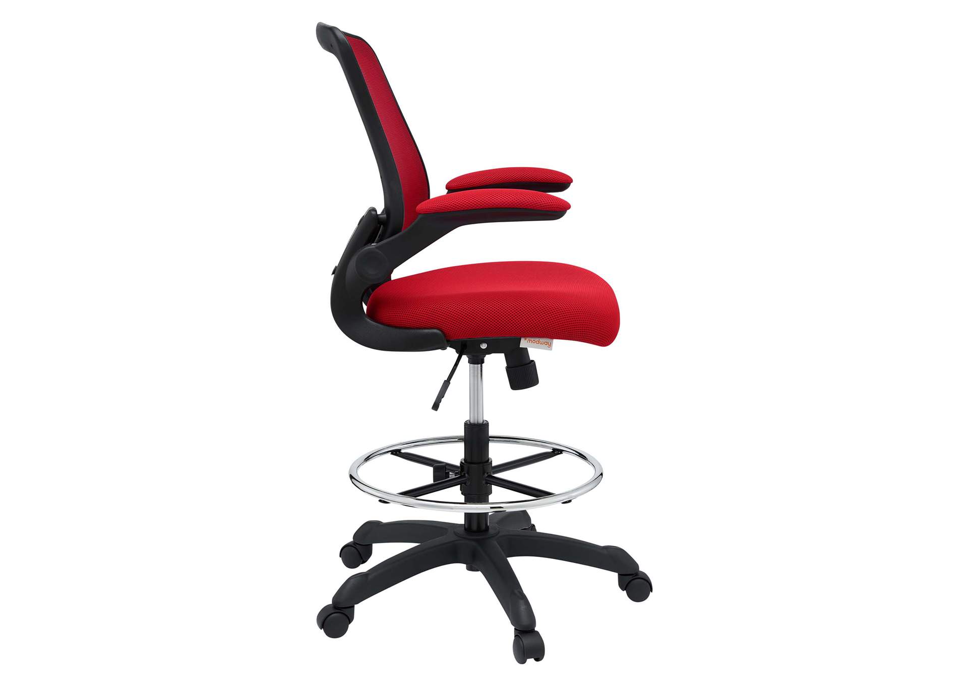 Red Veer Drafting Chair,Modway