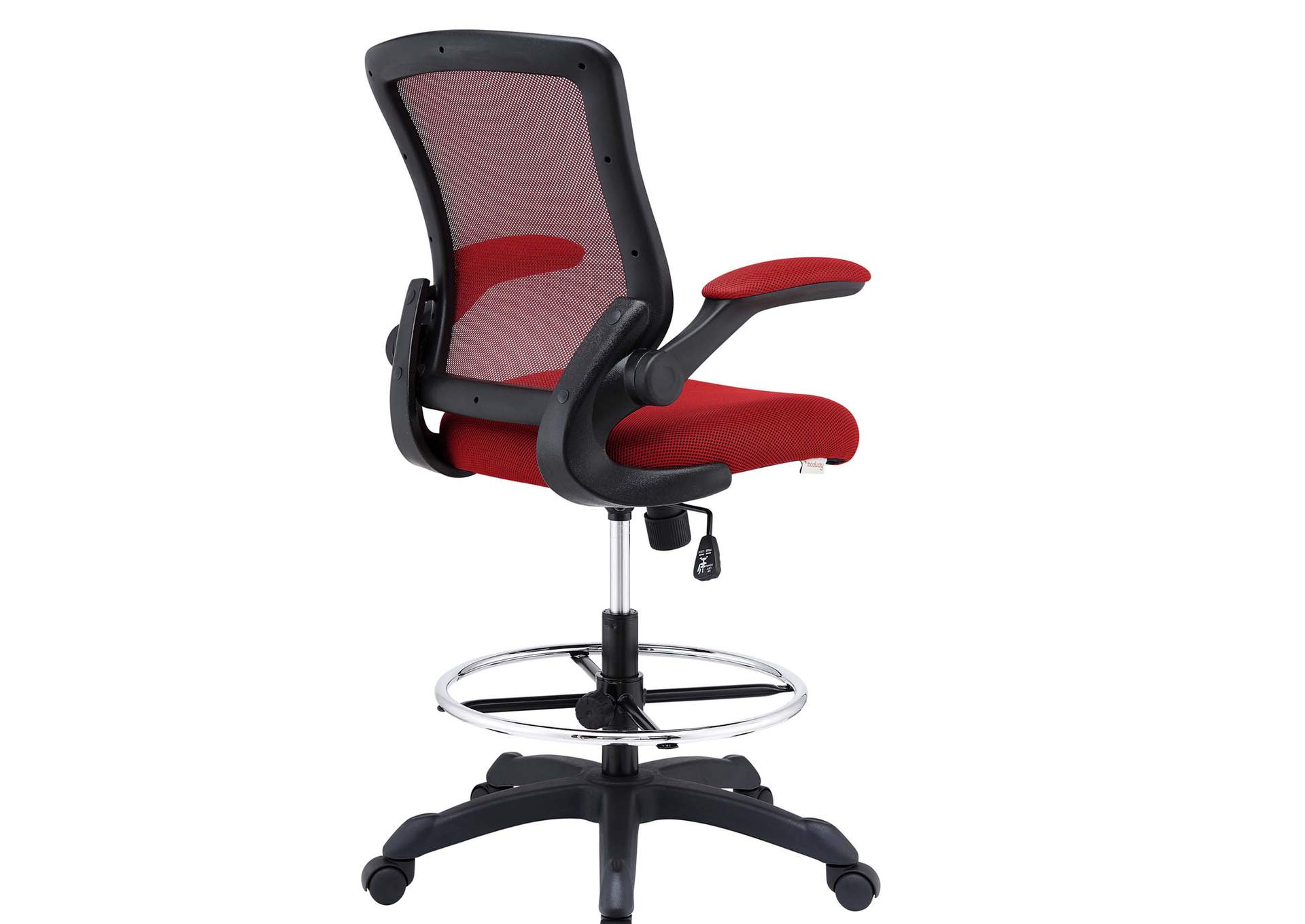 Red Veer Drafting Chair,Modway