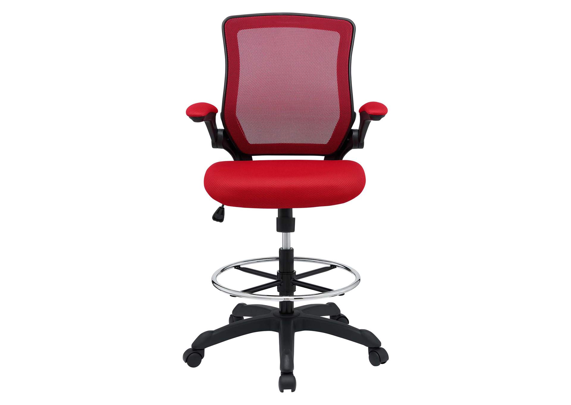 Red Veer Drafting Chair,Modway