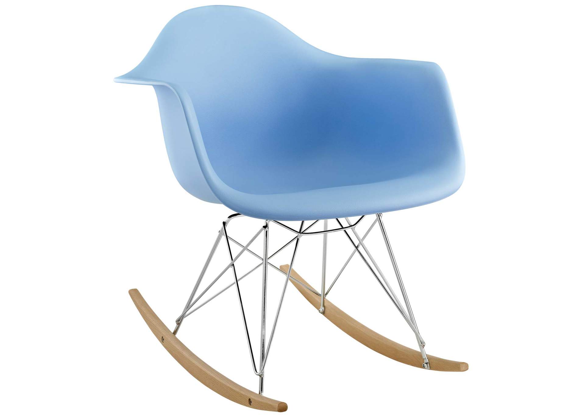 Blue Rocker Plastic Lounge Chair,Modway