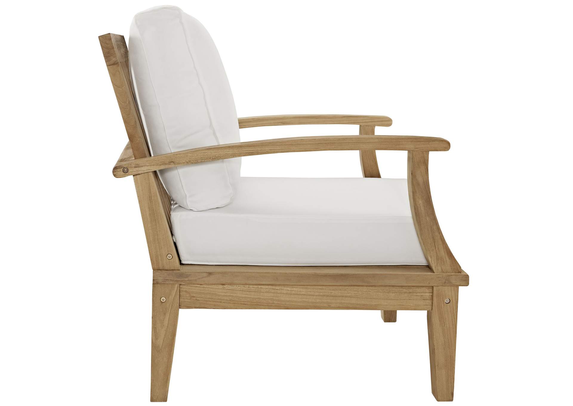 Marina Natural White 3 Piece Outdoor Patio Teak Set,Modway