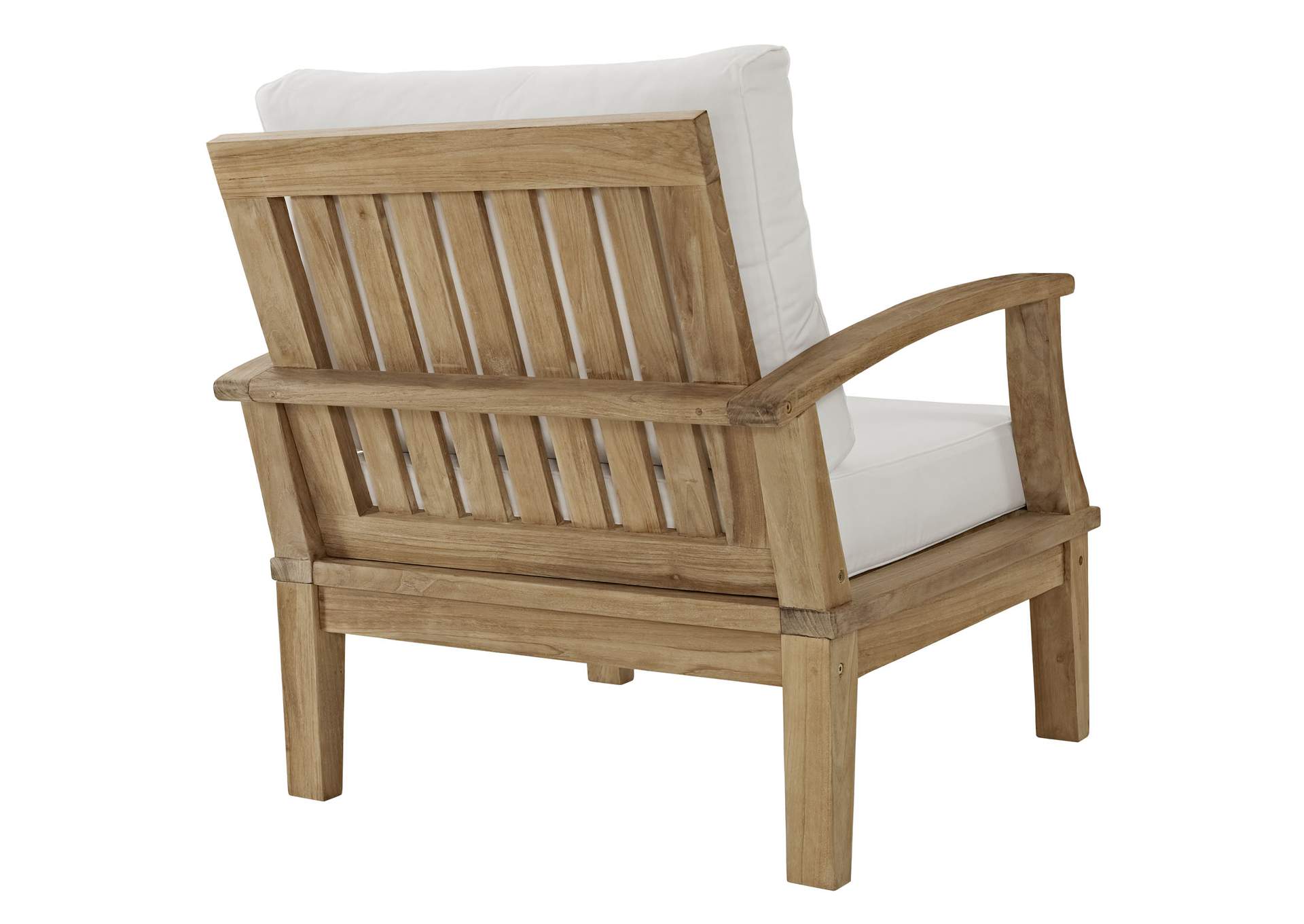 Marina Natural White 3 Piece Outdoor Patio Teak Set,Modway