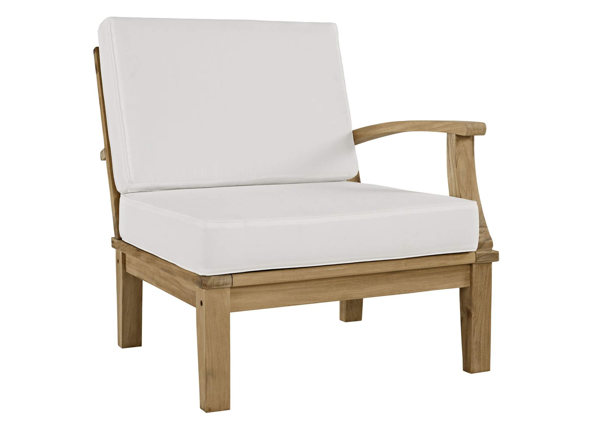 Marina Natural White 5 Piece Outdoor Patio Teak Set,Modway