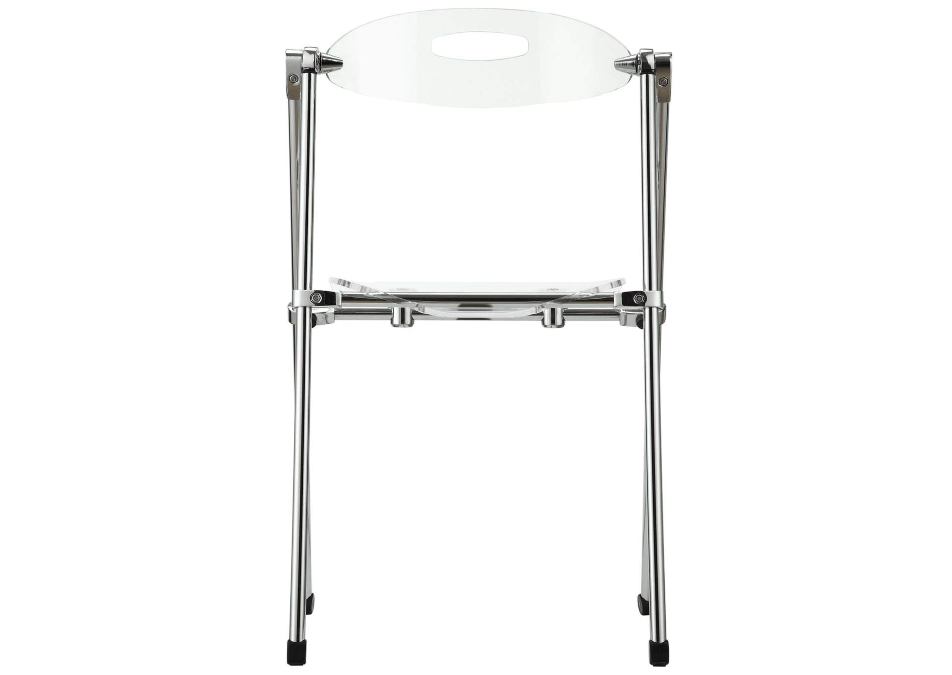 Clear Telescope Folding Chair,Modway