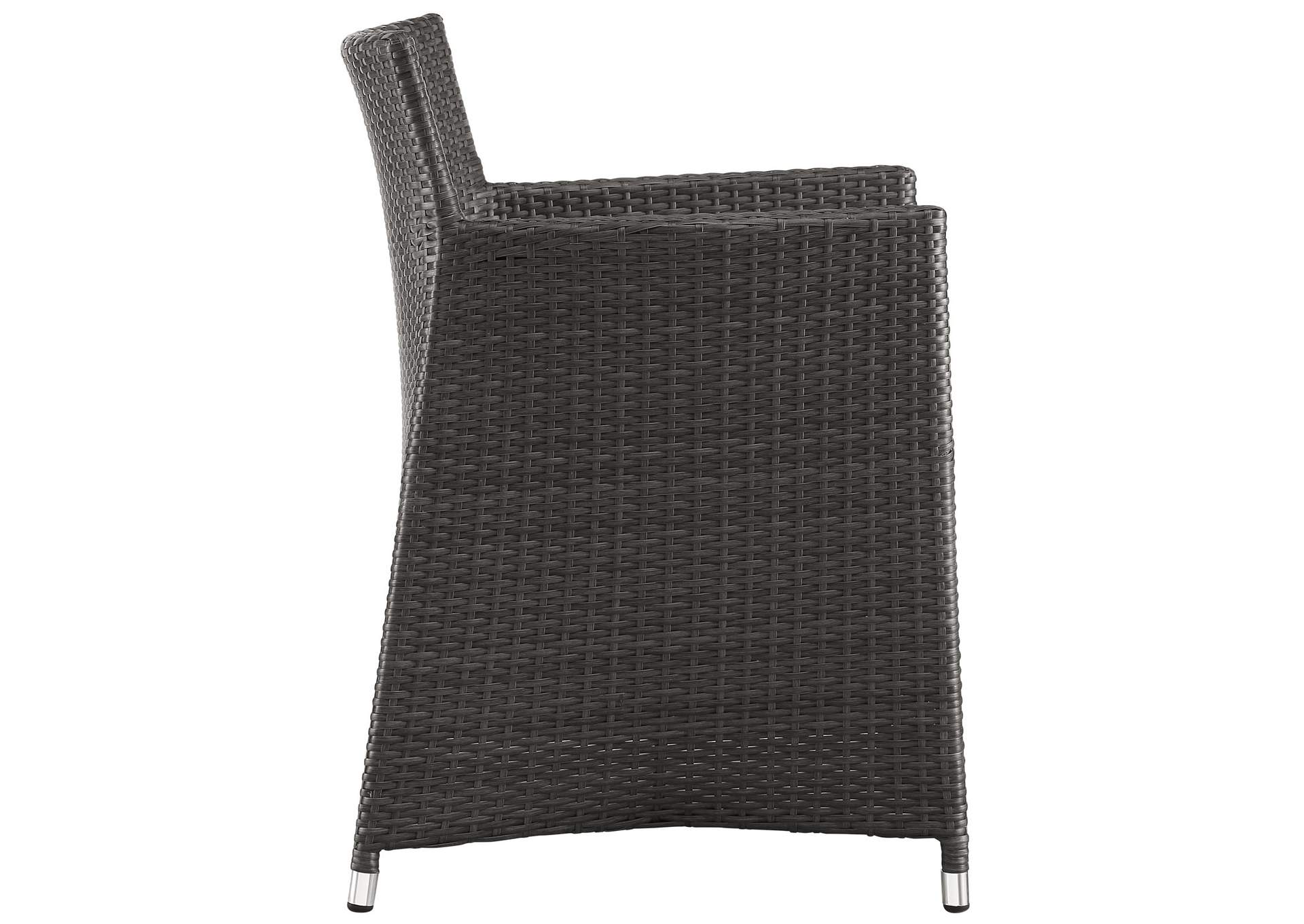 Brown White Junction Dining Outdoor Patio Armchair,Modway