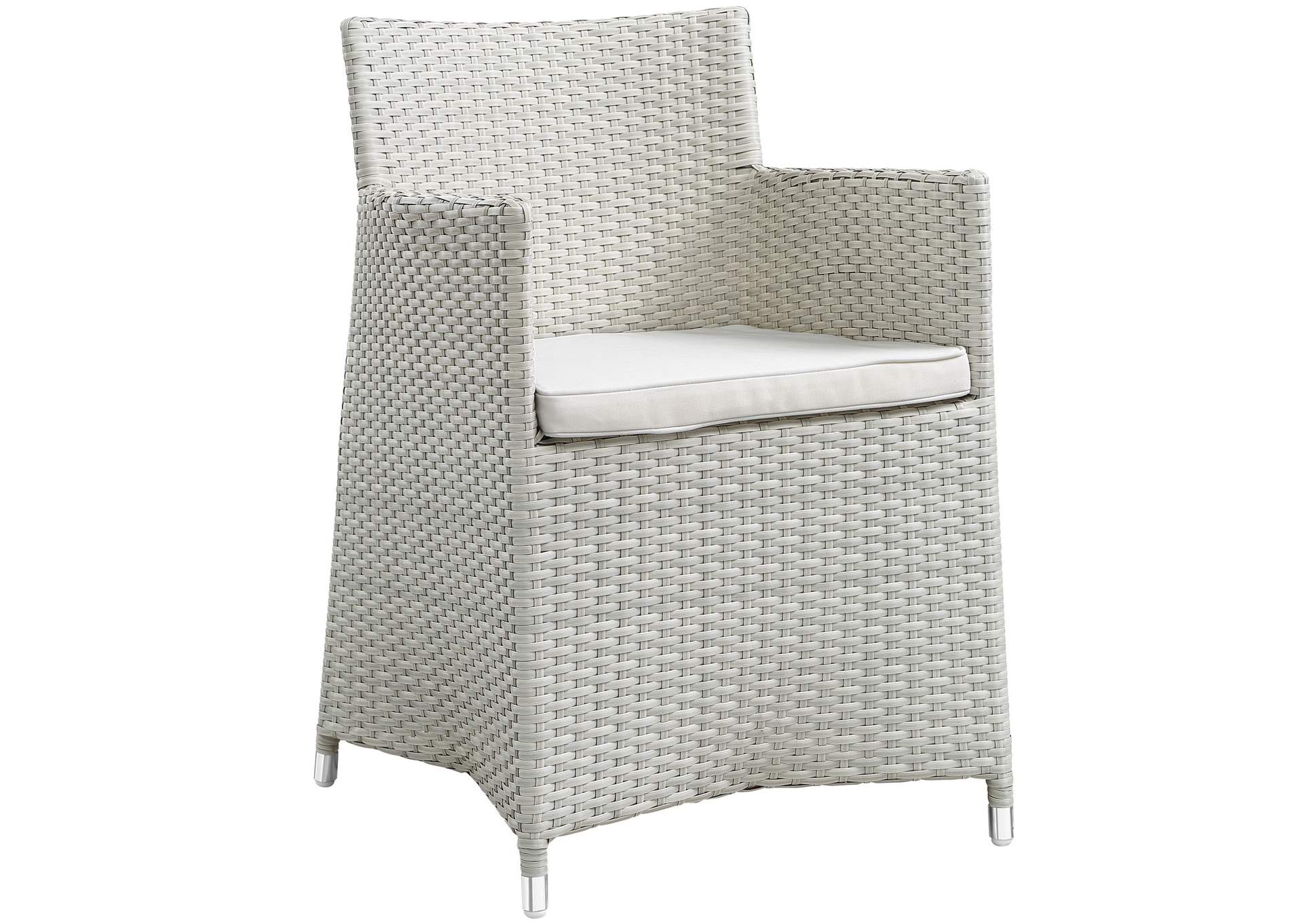 Gray White Junction Dining Outdoor Patio Armchair,Modway