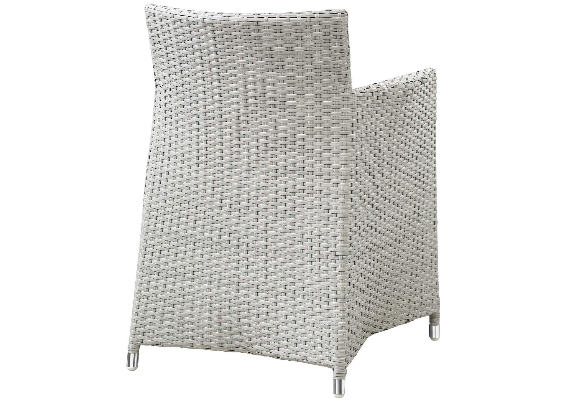 Gray White Junction Dining Outdoor Patio Armchair,Modway