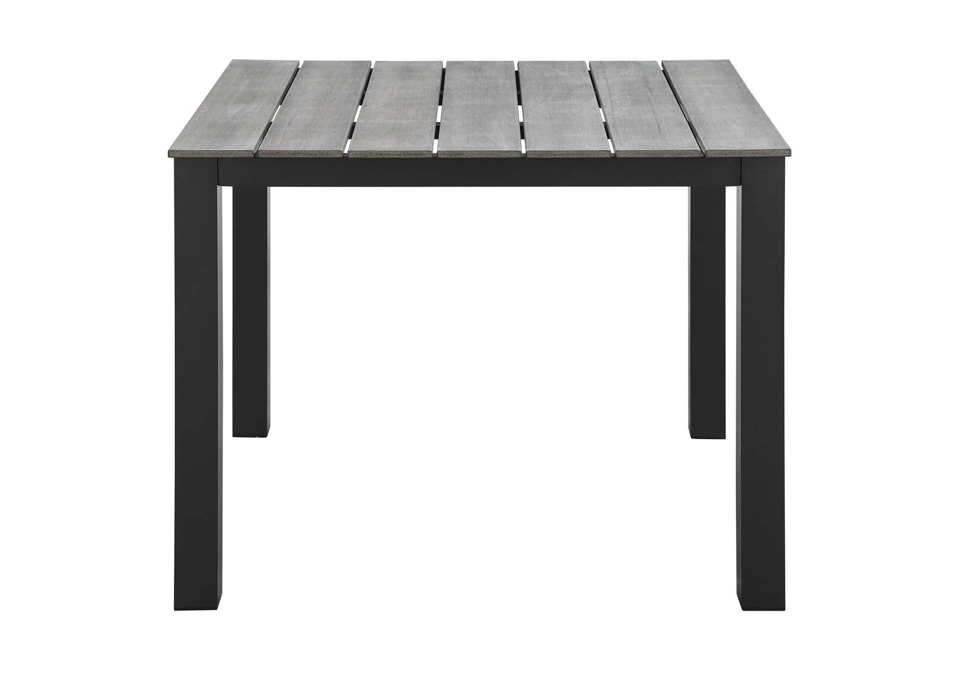 Brown Gray Maine 40" Outdoor Patio Dining Table,Modway