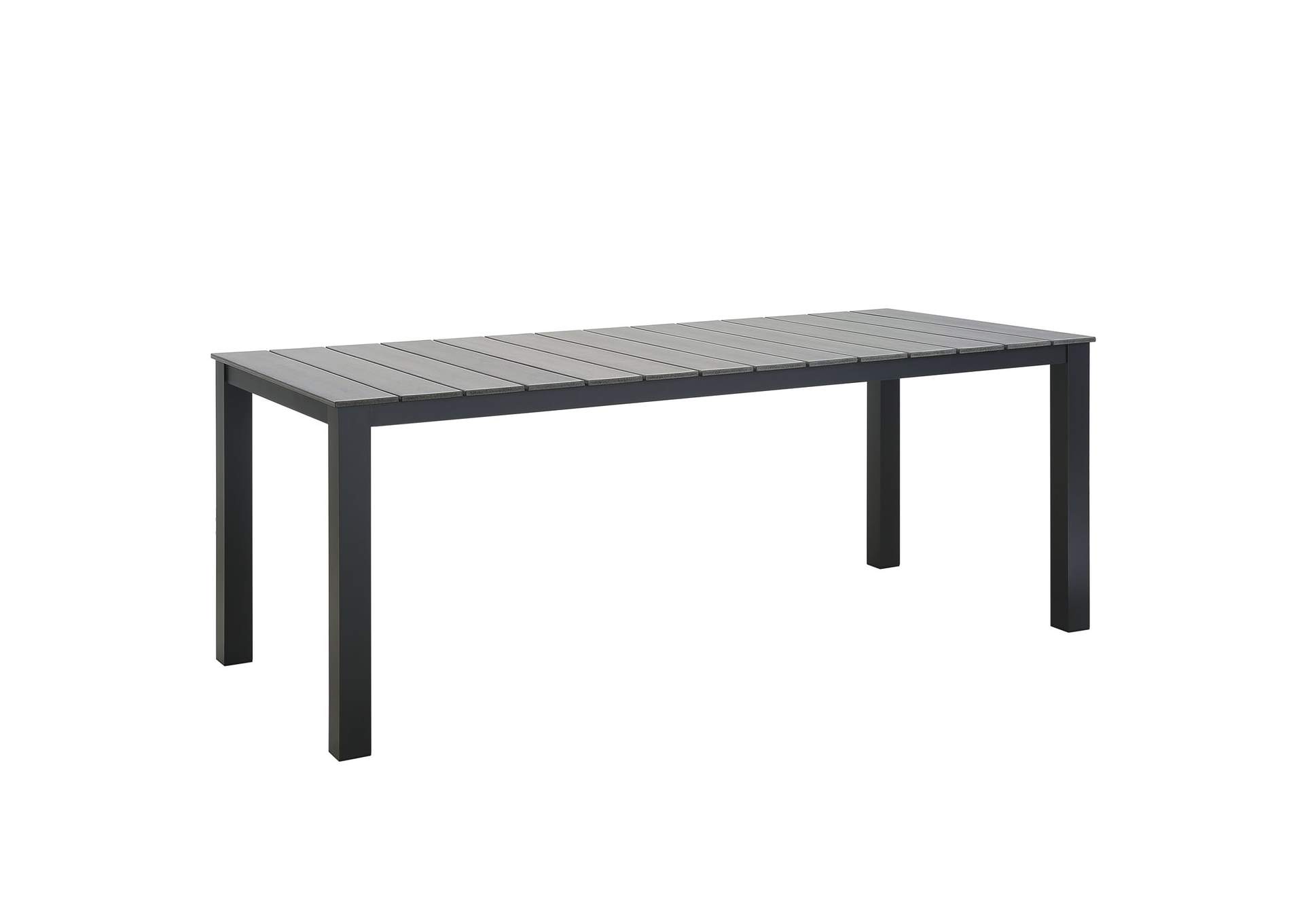 Brown Gray Maine 80" Outdoor Patio Dining Table,Modway