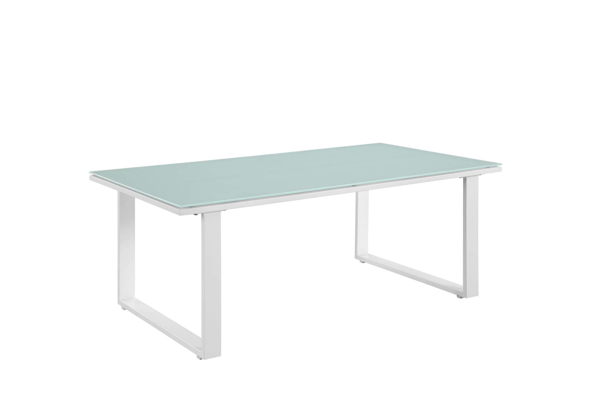 White Fortuna Outdoor Patio Coffee Table,Modway